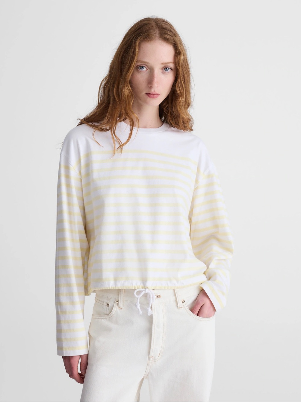 Madewell The Perfect Tie-Waist Tee in Allday Jersey S - Picture 2 of 9